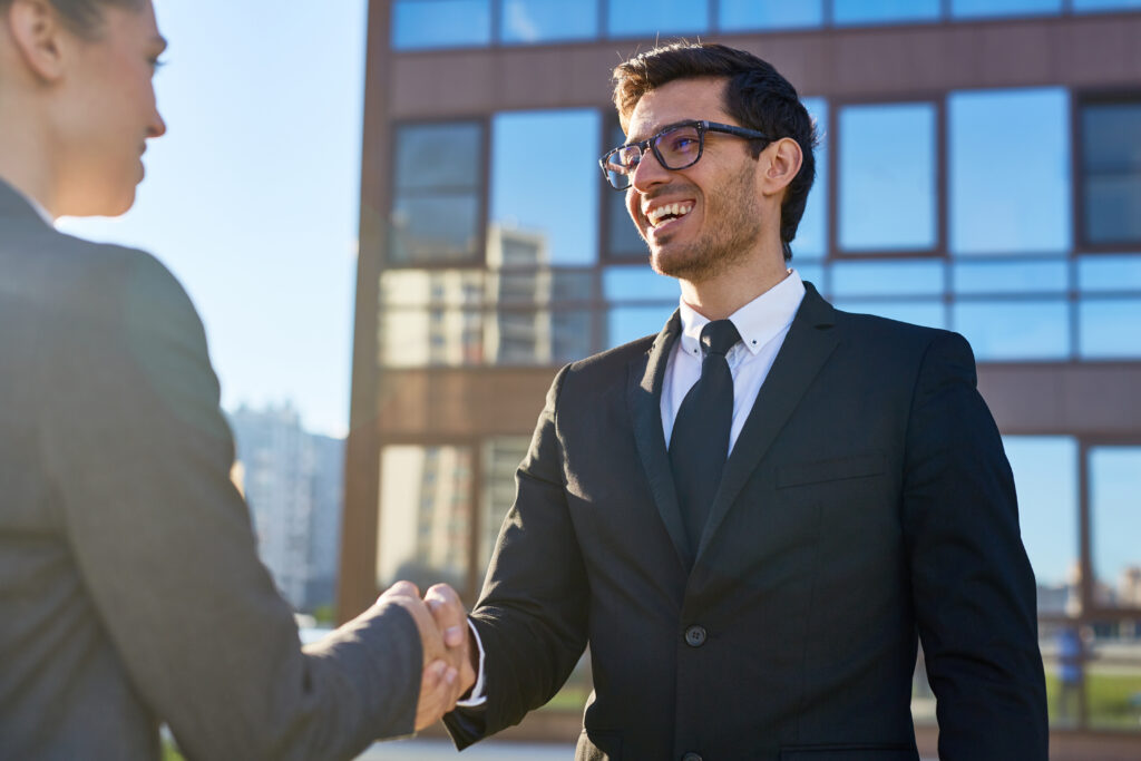 handshake of partners